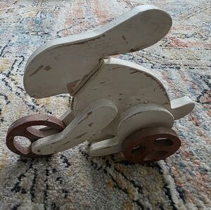 Vintage Wooden Bunny Decor